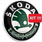 Эмблема Skoda 80 мм зеленая