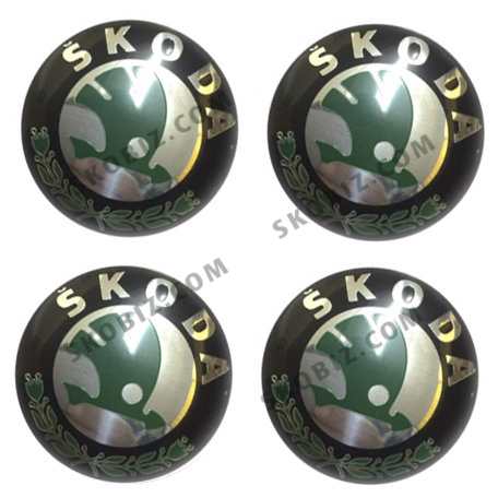Наклейка колпачка диска Skoda, алюм. 55 мм. 4шт