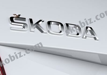 Эмблема 5-й двери `Skoda` 153х22 мм
