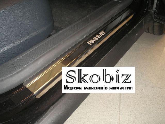 Накладки порогов PASSAT B6 /CC/B7 2005-/2008 нержавеющая сталь (к-кт 4 шт.)