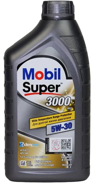 Олива 5W-30 1л. MOBIL Super 3000 XE (VW 505.00/505.01) дизель
