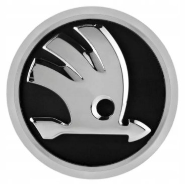 Эмблема Skoda NEW 80 мм перед(Octavia 1, Fabia1,др)/зад(Octavia 1,2, Fabia1,2, др)