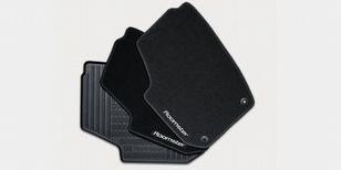 Коврики Roomster черные текстильные 6 частей (низ - антискольз.резина)
