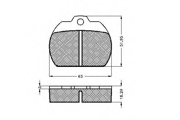Комплект гальмівних колодок, дискове гальмо SPIDAN 30063