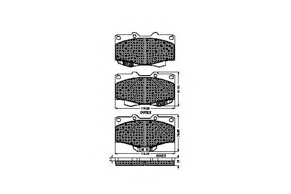 Комплект гальмівних колодок, дискове гальмо SPIDAN 30958