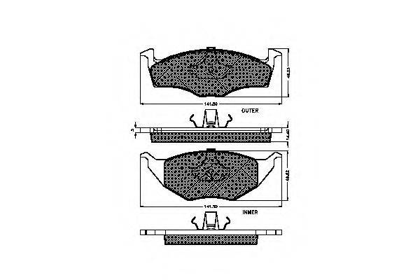 Комплект гальмівних колодок, дискове гальмо SPIDAN 32778