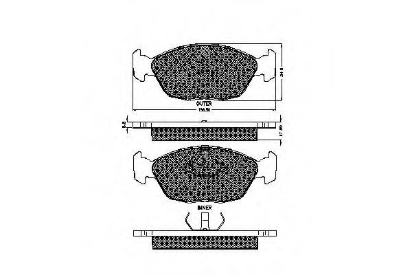 Комплект гальмівних колодок, дискове гальмо SPIDAN 32798