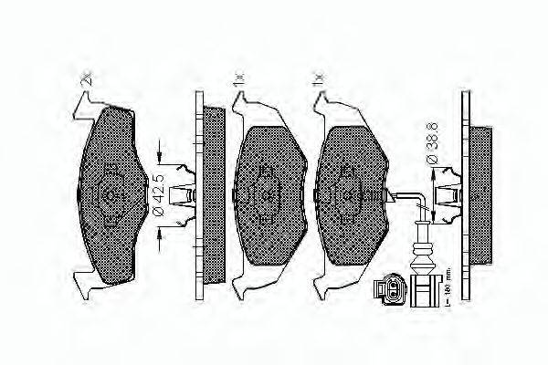 SPIDAN 32815 Комплект гальмівних колодок, дискове гальмо