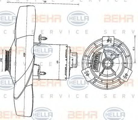 BEHR HELLA SERVICE 8EW351041191 Вентилятор системы охлаждения двигателя