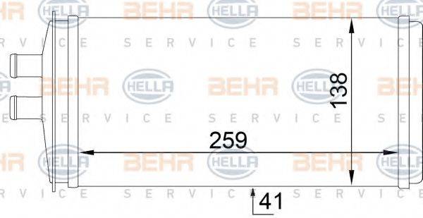 Радиатор печки BEHR HELLA SERVICE 8FH 351 333-021