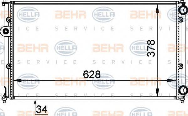 BEHR HELLA SERVICE 8MK376714451 Радиатор охлаждения двигателя