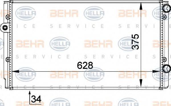 Радиатор охлаждения двигателя BEHR HELLA SERVICE 8MK 376 714-491