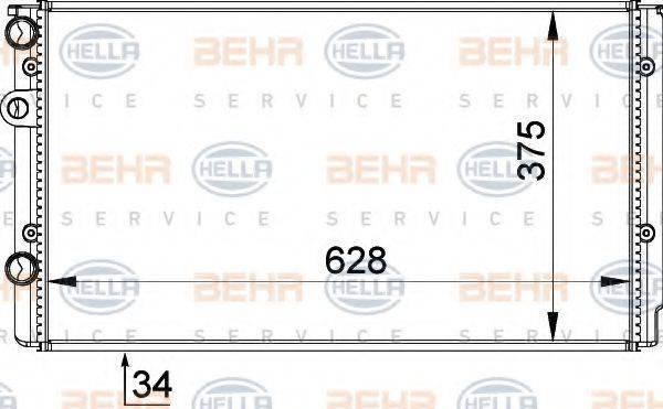 BEHR HELLA SERVICE 8MK376714541 Радиатор охлаждения двигателя