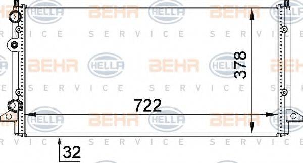 Радиатор охлаждения двигателя BEHR HELLA SERVICE 8MK 376 717-751