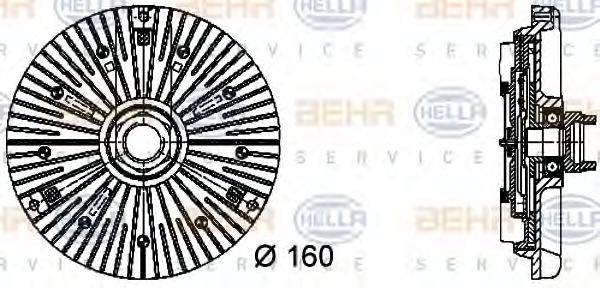 BEHR HELLA SERVICE 8MV376732031 Сцепление вентилятора радиатора