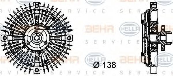 BEHR HELLA SERVICE 8MV376732221 Сцепление вентилятора радиатора