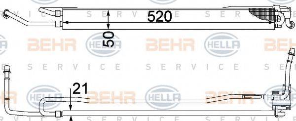 BEHR HELLA SERVICE 8MO376755481 Масляный радиатор, рулевое управление