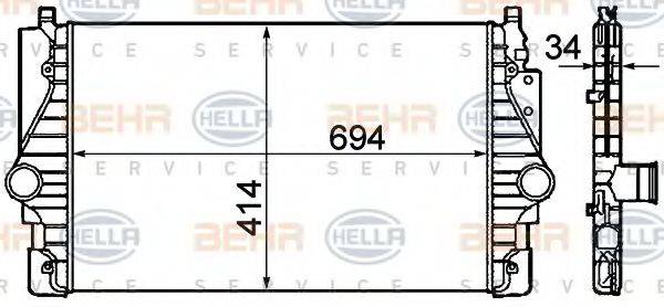 BEHR HELLA SERVICE 8ML376760641 Интеркулер