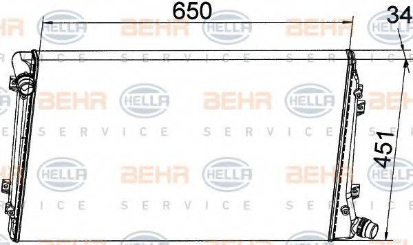 BEHR HELLA SERVICE 8MK376765121 Радіатор, охолодження двигуна
