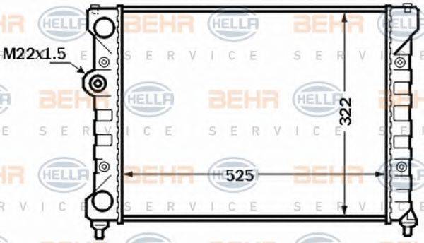 BEHR HELLA SERVICE 8MK376772491 Радиатор охлаждения двигателя
