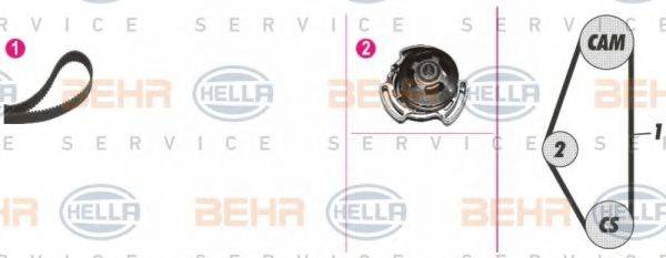 BEHR HELLA SERVICE 8MP376801821 Водяний насос + комплект зубчастого ременя