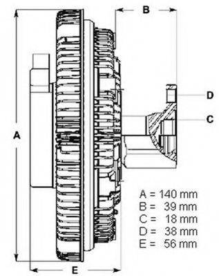 Сцепление вентилятора радиатора BERU LK001