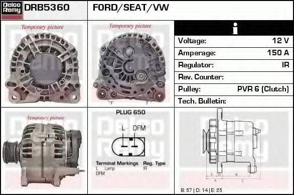 Генератор DELCO REMY DRB5360