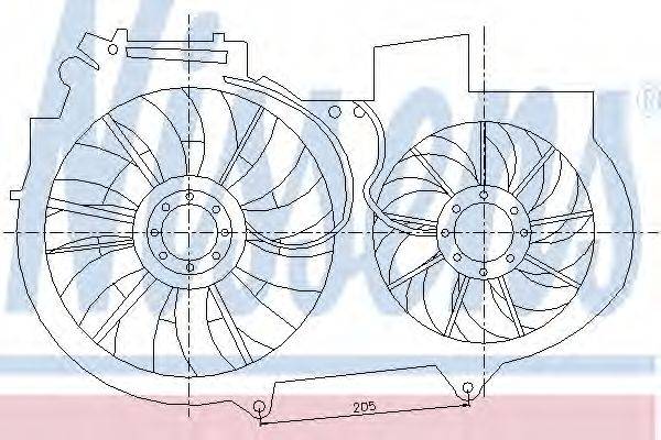 Вентилятор системы охлаждения двигателя NISSENS 85247