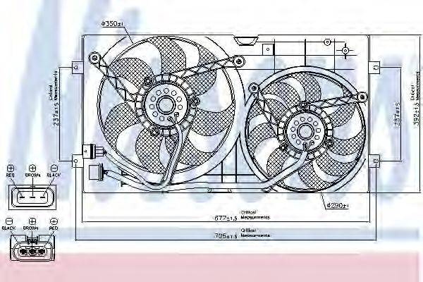 NISSENS 85250 Вентилятор системы охлаждения двигателя