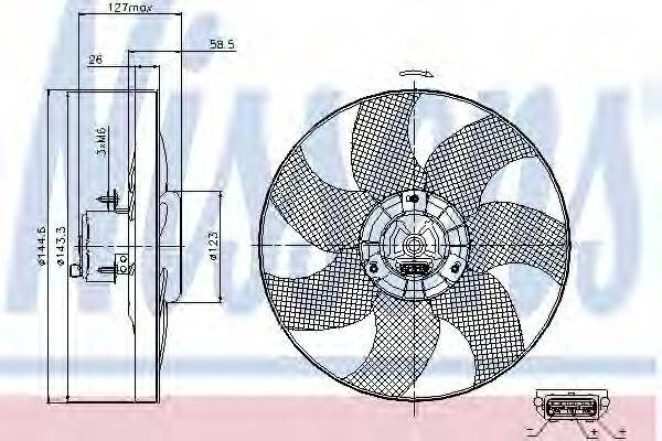 NISSENS 85542 Вентилятор системы охлаждения двигателя