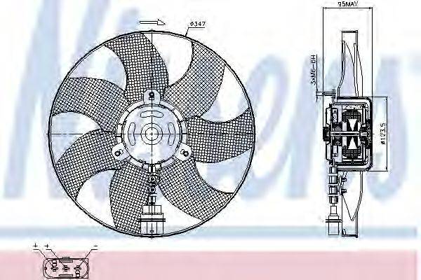 Вентилятор, охолодження двигуна NISSENS 85543