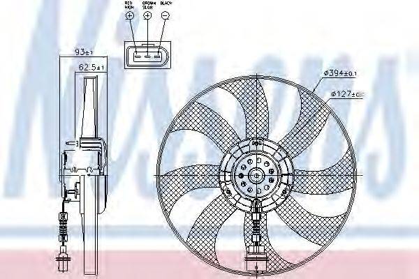 NISSENS 85549 Вентилятор системы охлаждения двигателя
