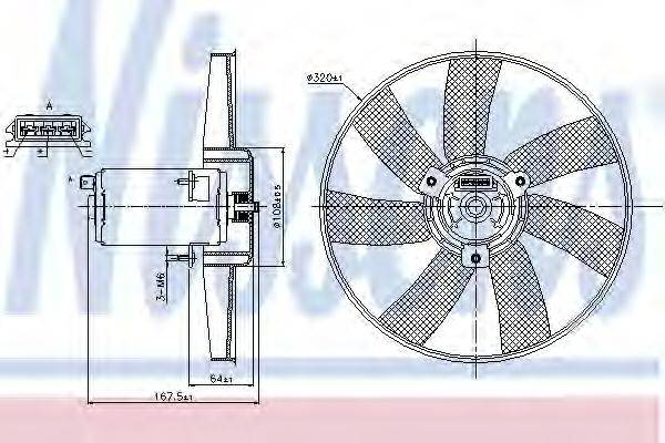 Вентилятор системы охлаждения двигателя NISSENS 85677