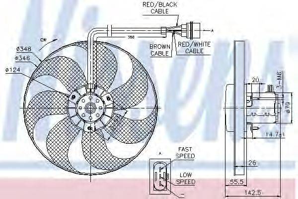 Вентилятор, охолодження двигуна NISSENS 85686