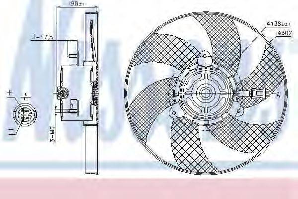Вентилятор системы охлаждения двигателя NISSENS 85719