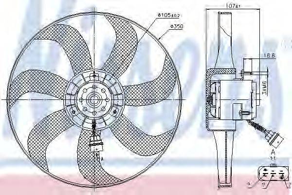 NISSENS 85725 Вентилятор системы охлаждения двигателя
