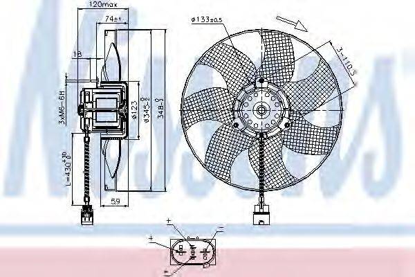 Вентилятор системы охлаждения двигателя NISSENS 85726