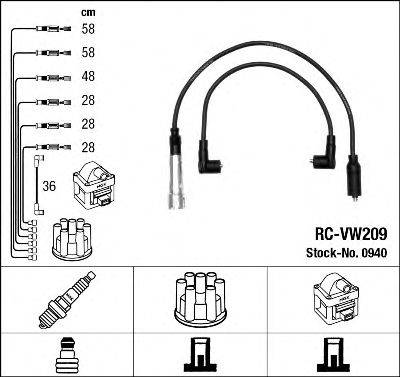 Комплект проводов зажигания NGK 0940