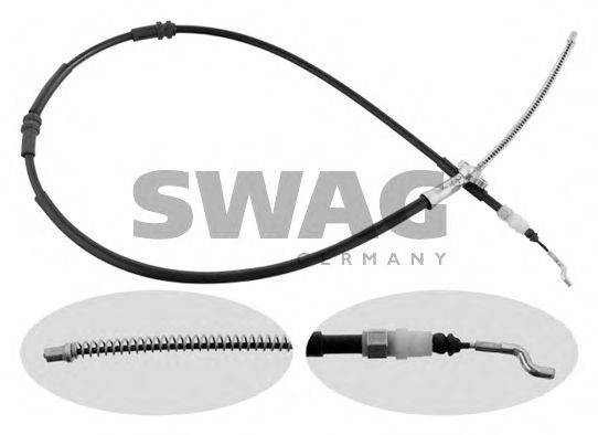 SWAG 30936711 Трос, стояночная тормозная система