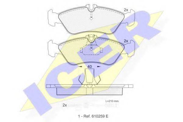 Тормозные колодки ICER 141103