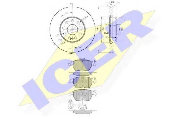 ICER 315675615 Комплект тормозов, дисковый тормозной механизм