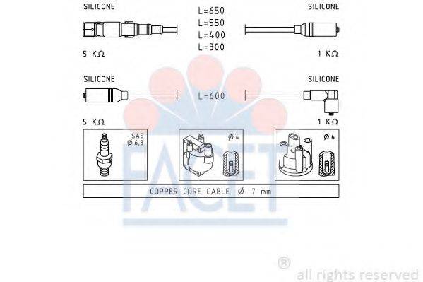 FACET 49932 Комплект проводов зажигания