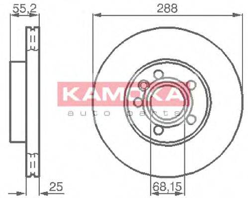 гальмівний диск KAMOKA 1031691
