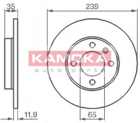 гальмівний диск KAMOKA 103206