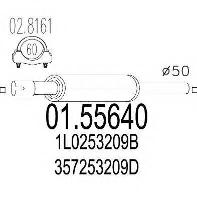 Передглушувач вихлопних газів MTS 01.55640