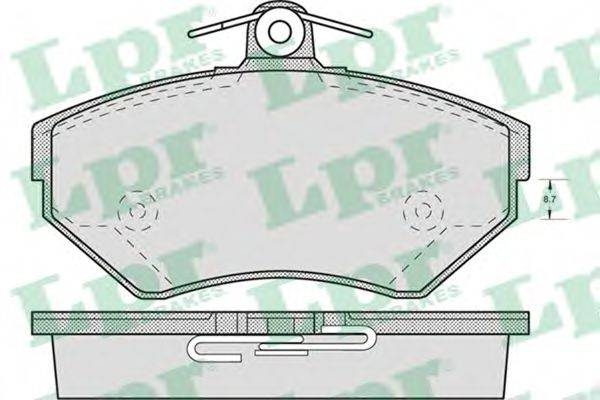 LPR 05P719 Комплект гальмівних колодок, дискове гальмо