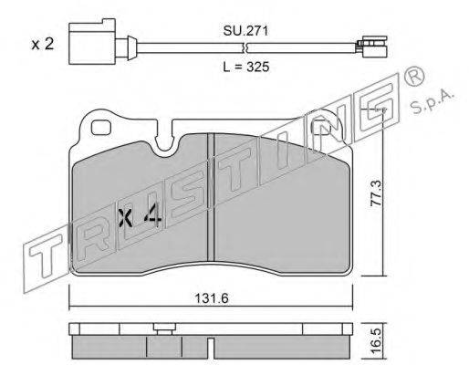 TRUSTING 6751W Тормозные колодки