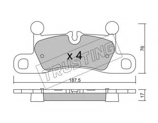 TRUSTING 9740 Тормозные колодки