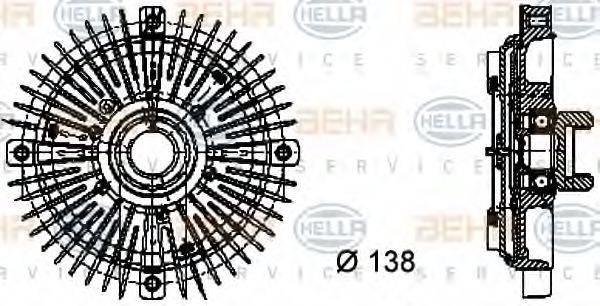 HELLA 8MV376732021 Сцепление вентилятора радиатора