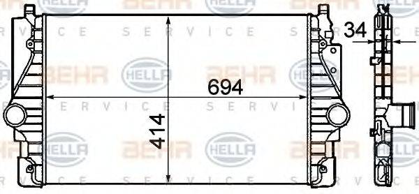 Интеркулер HELLA 8ML 376 760-641